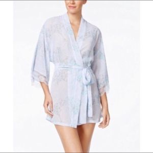 Flora by Flora Nikrooz Lace Trim Robe - Floral